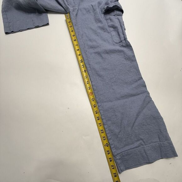 House of Harlow Linen Blend Wide Leg Cargo Style Pants Women’s Lagenlook Size 6 - Picture 4 of 11